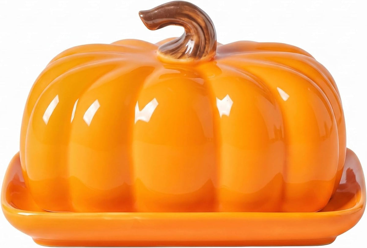 Pumpkin Butter Dish Ceramic