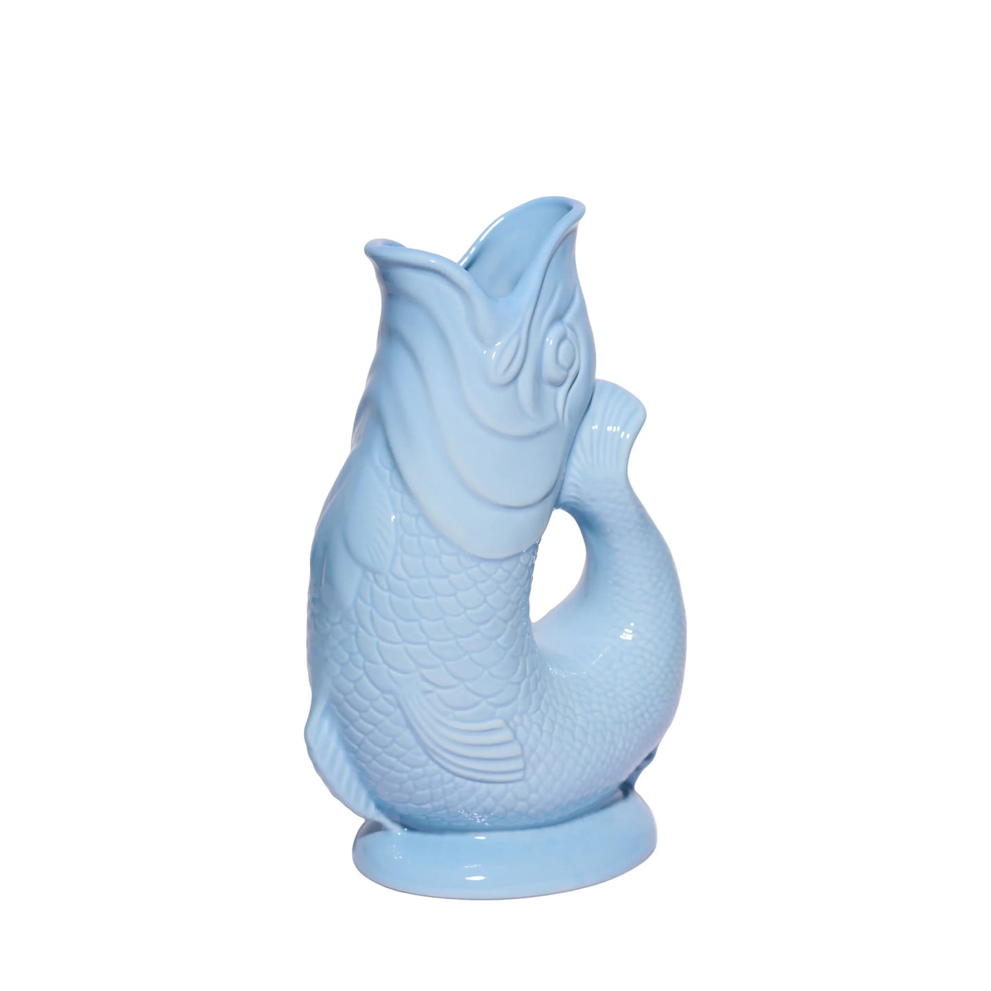 Pale Blue Gluggle Jug
