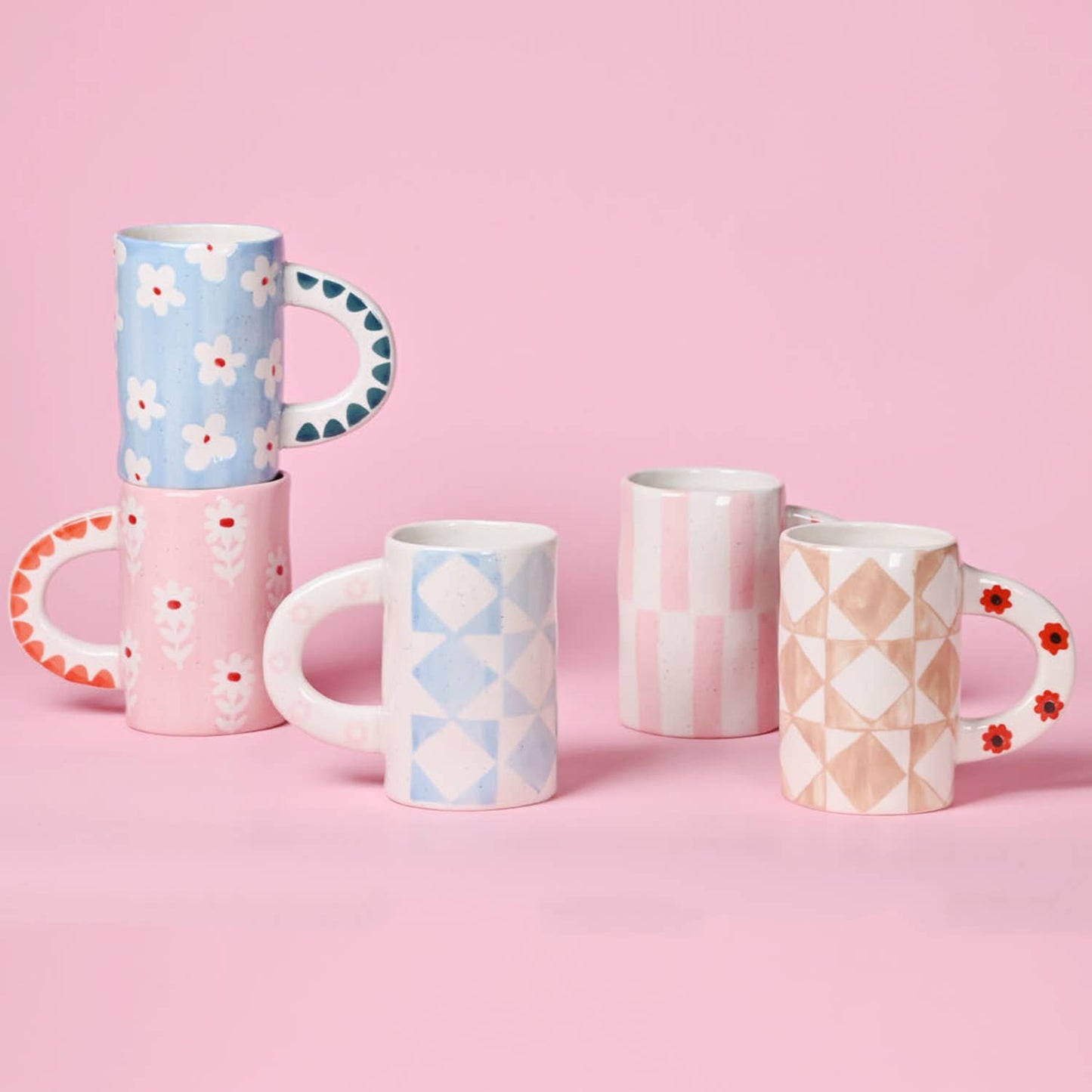Hand-painted Stripe Coffee Mug