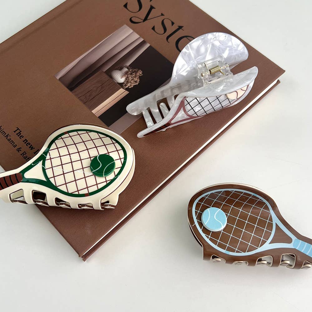 Tennis Racket Hair Claw Clip