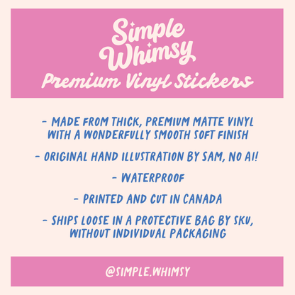 "Progress Over Perfection" Stationery Eraser Vinyl Sticker