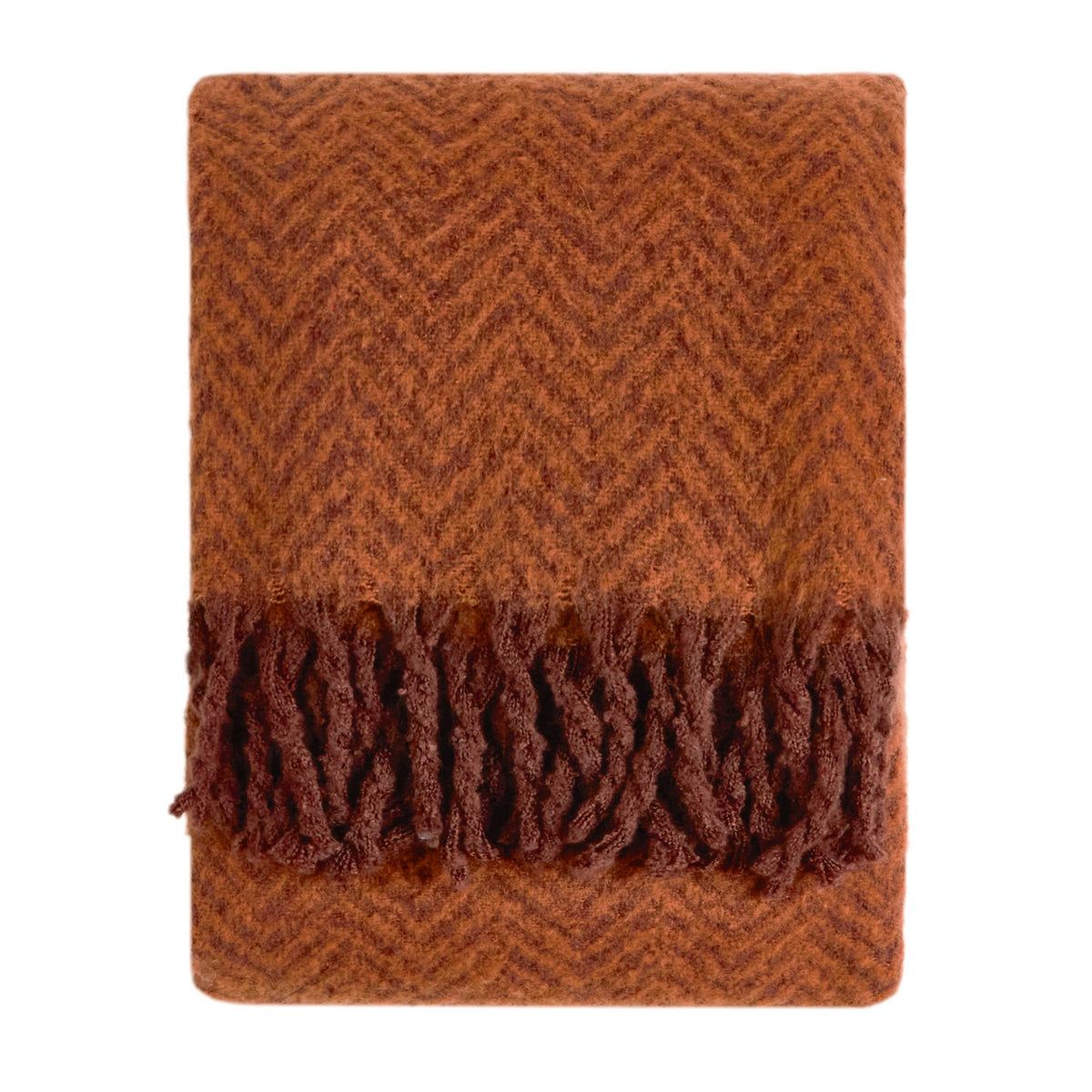 Furn Cinnamon Tweedie Brushed Herringbone 130X180cm Throw
