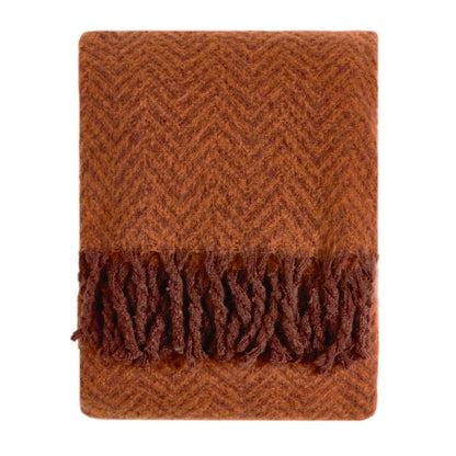 Furn Cinnamon Tweedie Brushed Herringbone 130X180cm Throw