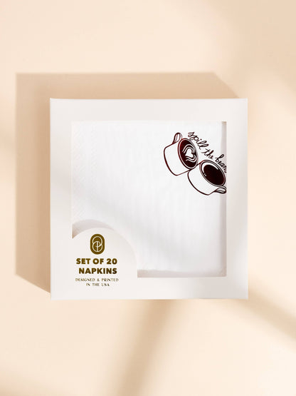 Spill The Beans Beverage Napkins