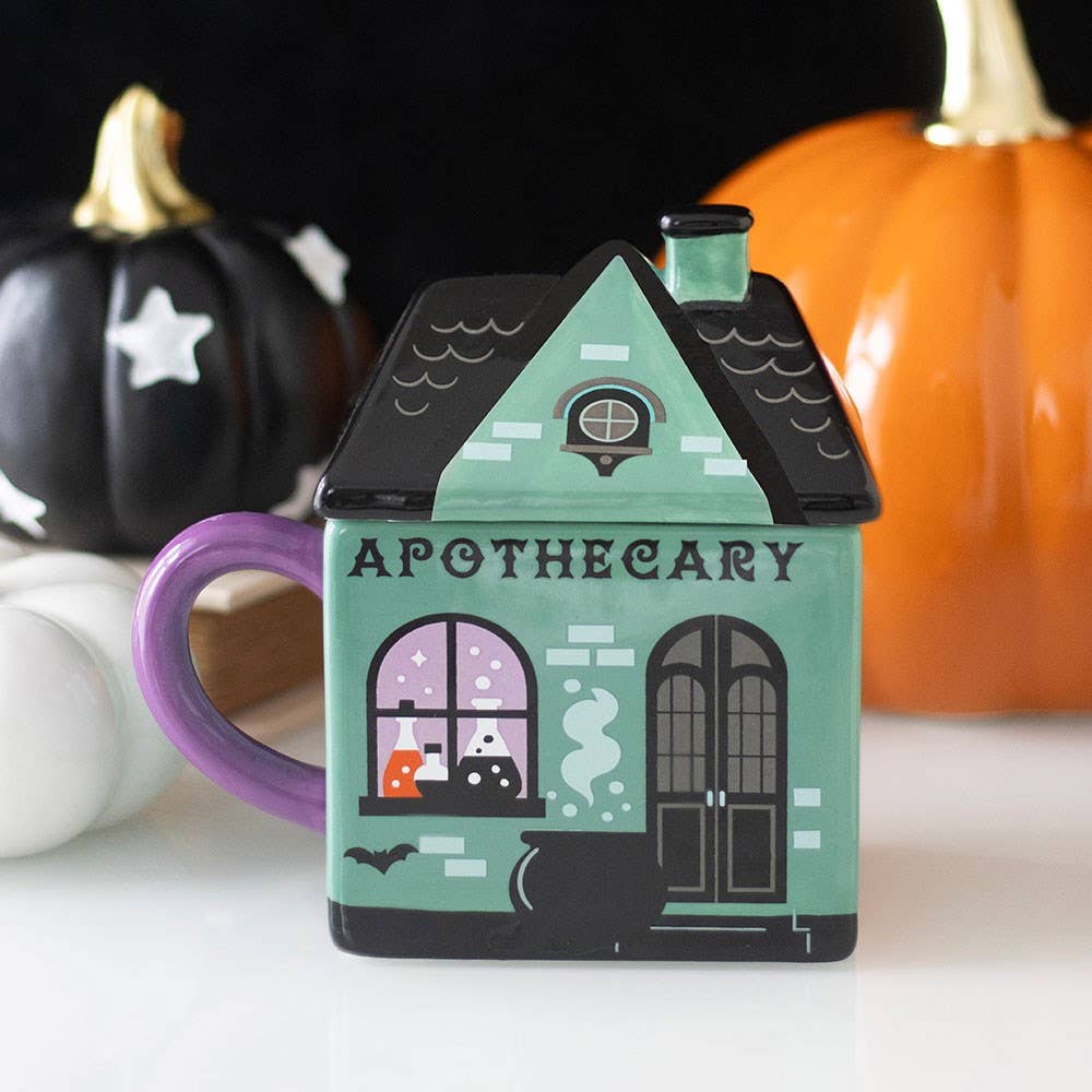 Apothecary Shop Halloween Lidded Mug