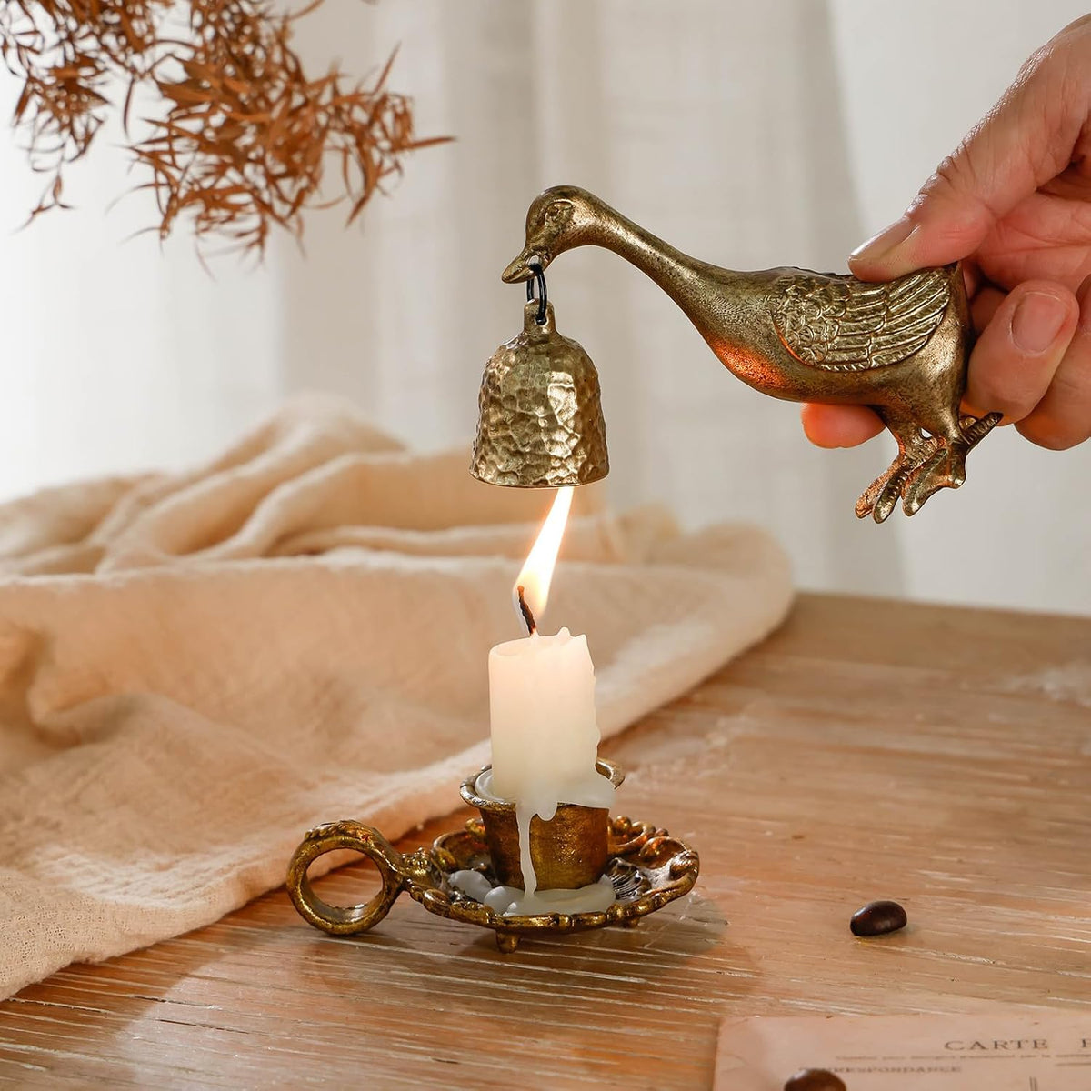 Duck Candle Snuffer Brass
