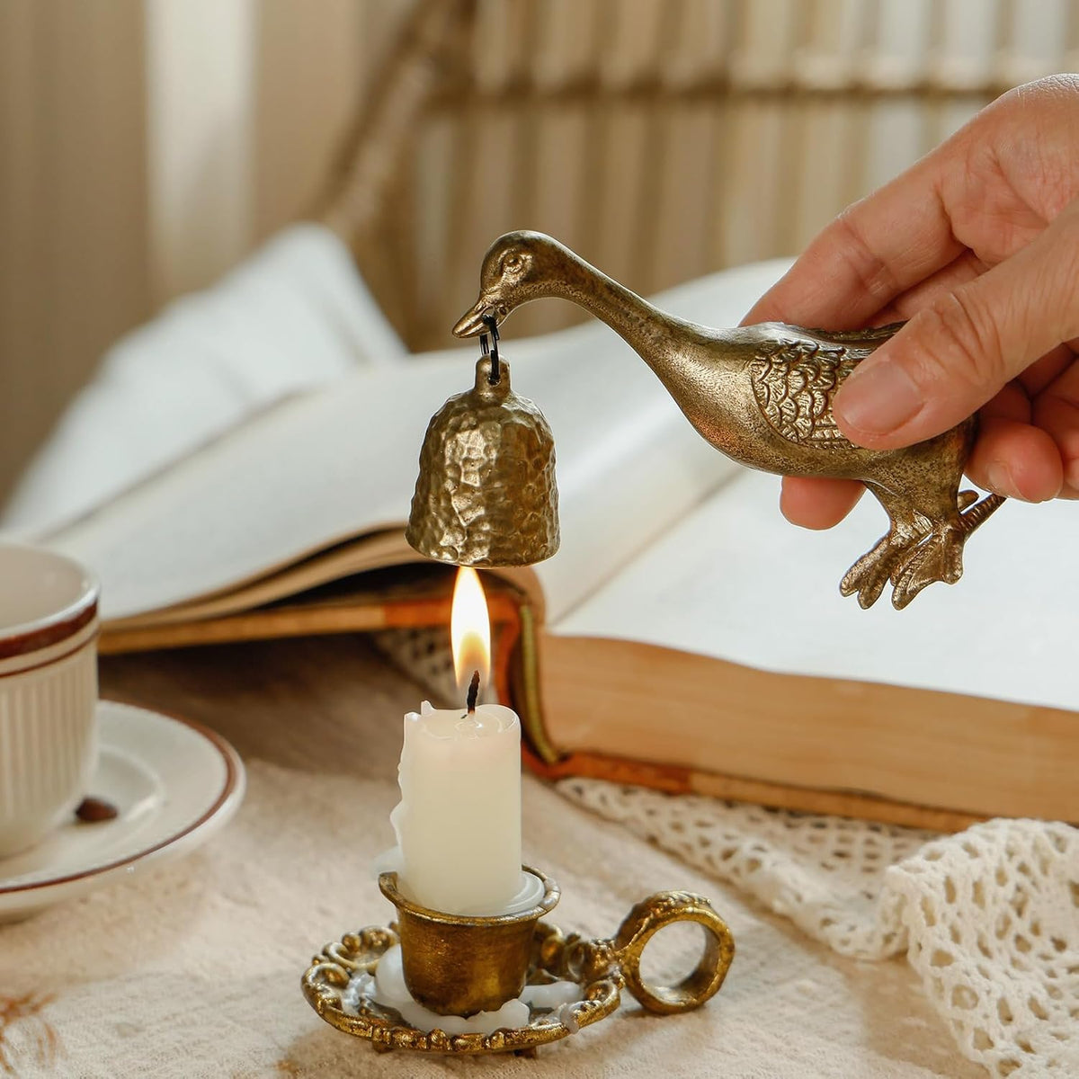 Duck Candle Snuffer Brass