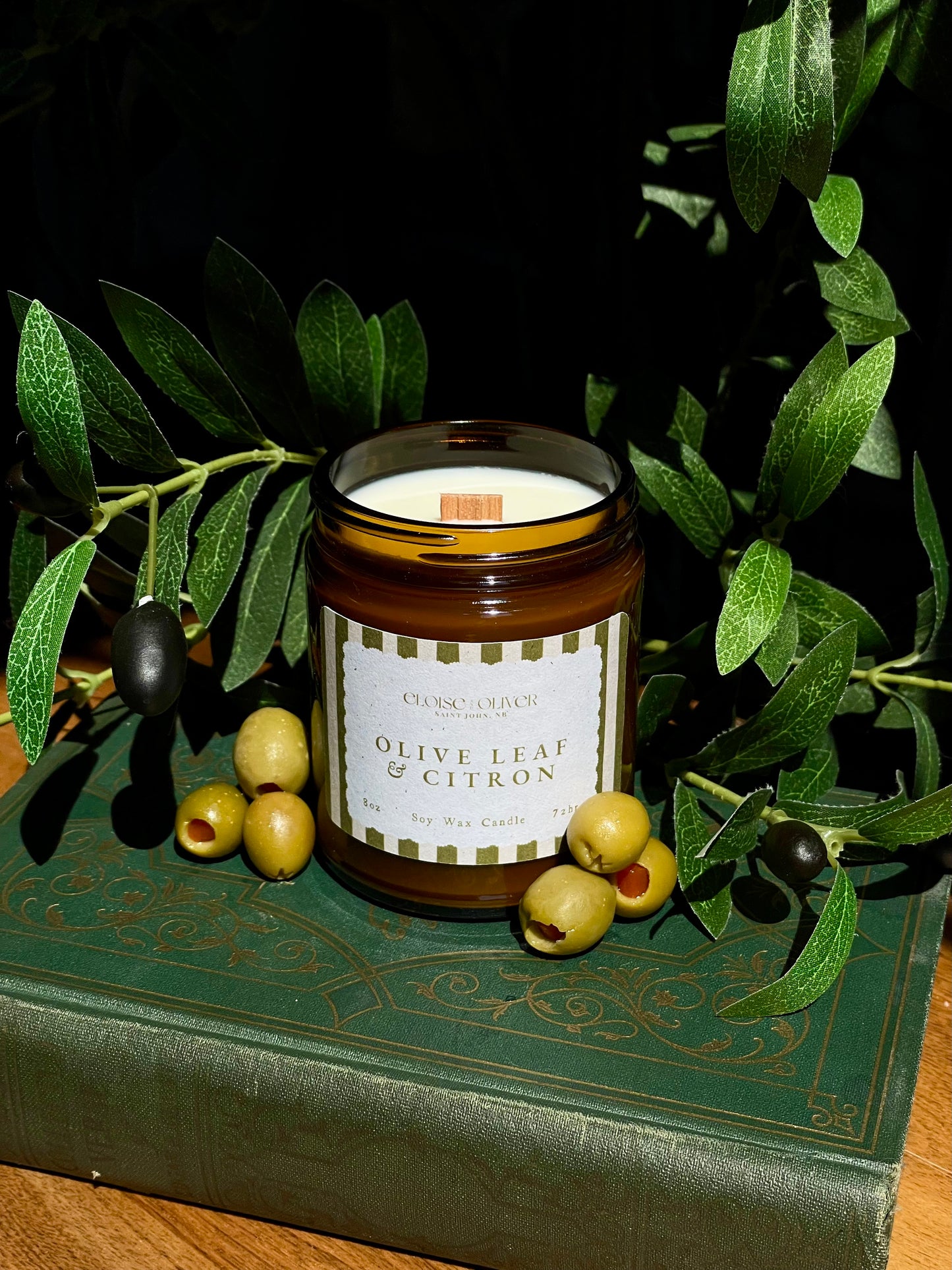 8oz Olive Leaf and Citron Candle
