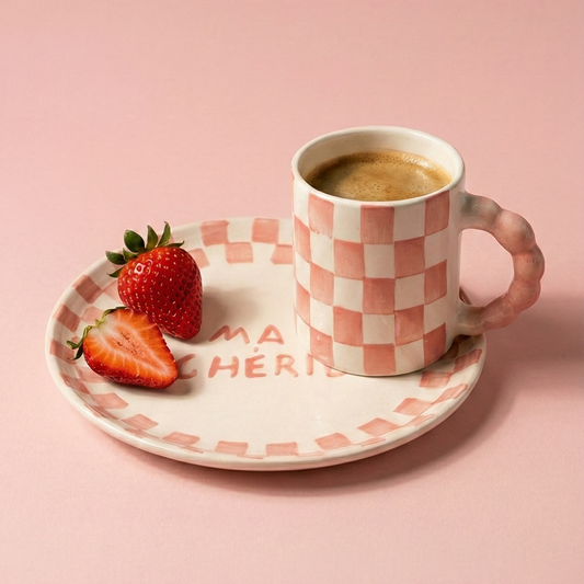Ma Cherie Pink Snack Plate