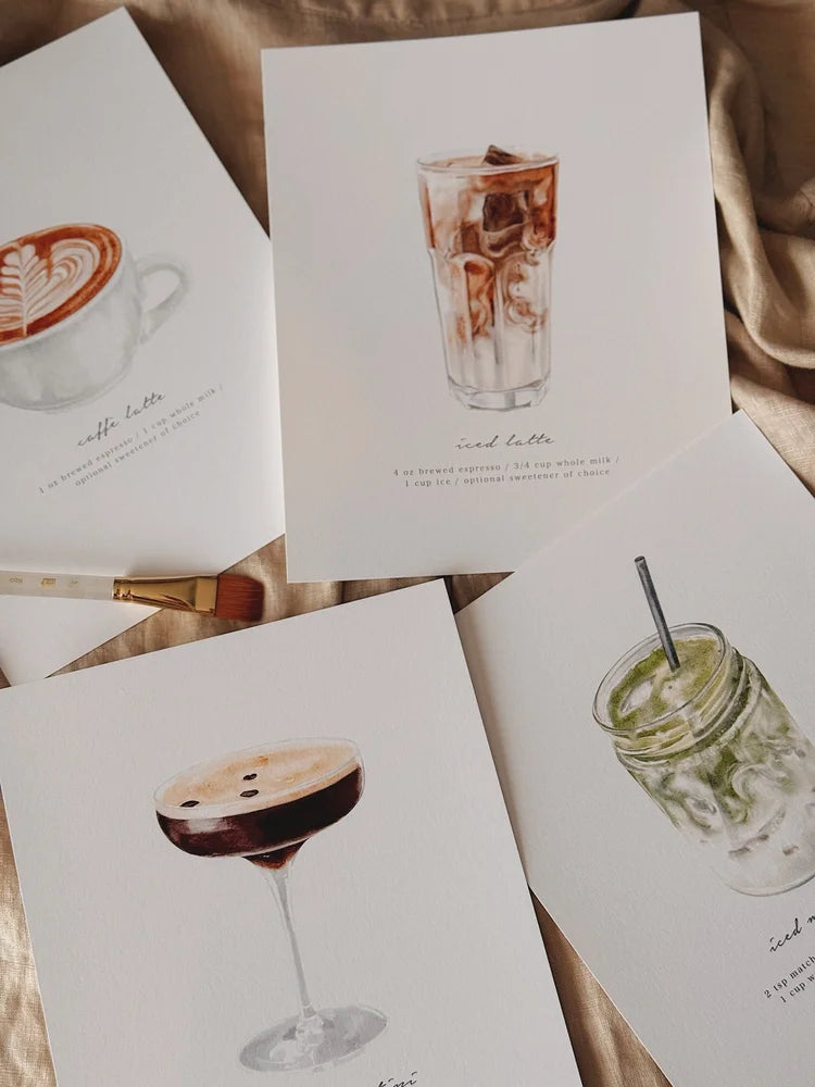 Cafe Latte Art Print (8x10)
