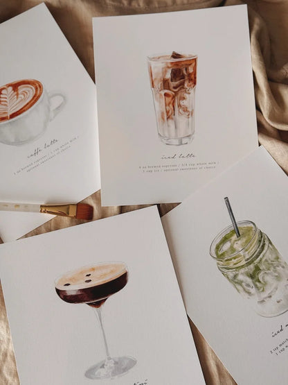 Cafe Latte Art Print (8x10)