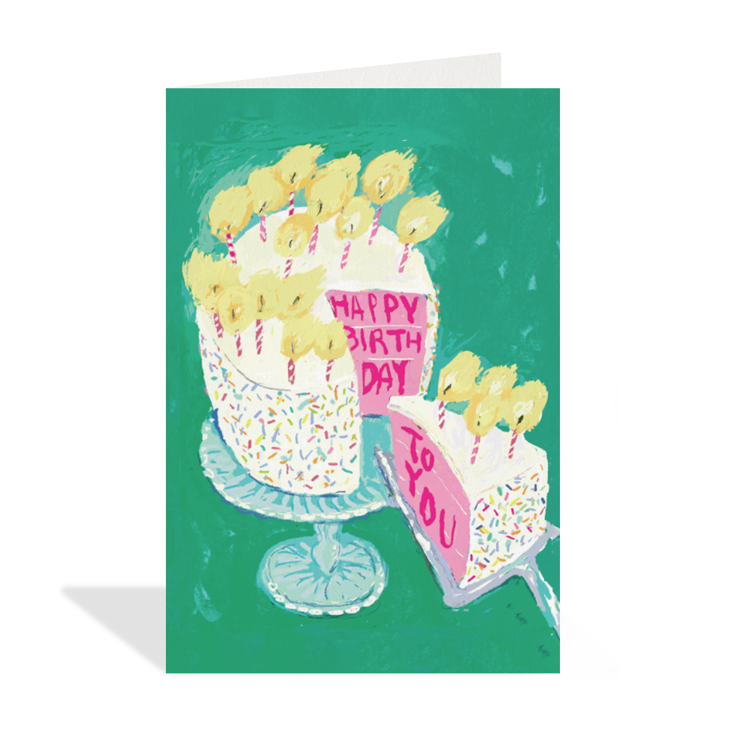 "Happy Birthday" Cake Slice - Petite Card
