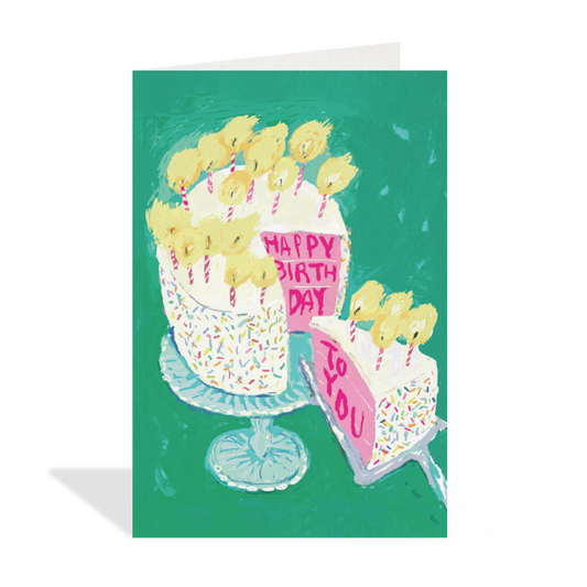"Happy Birthday" Cake Slice - Petite Card