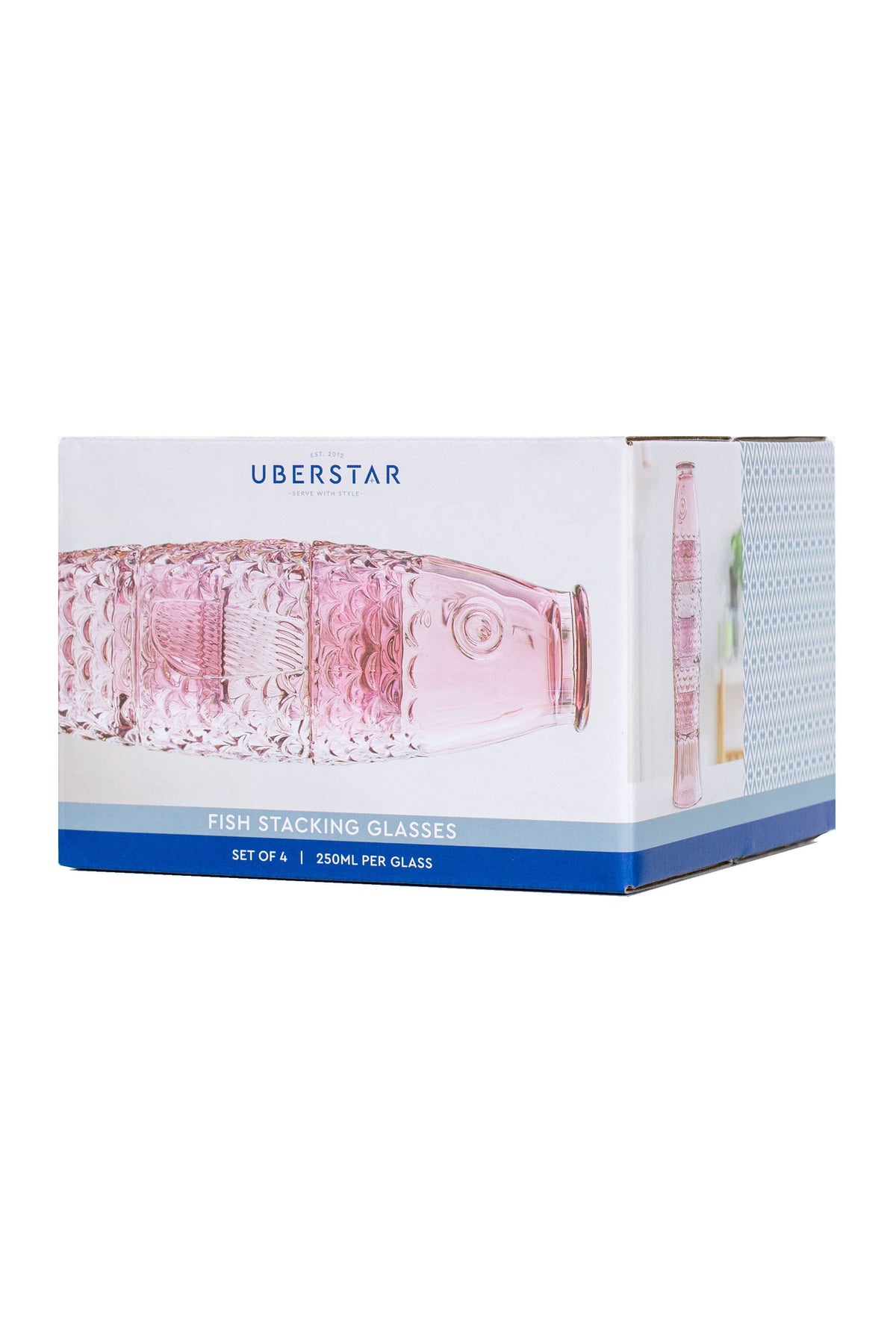 Fish Stacking Drinking Glass | Pink