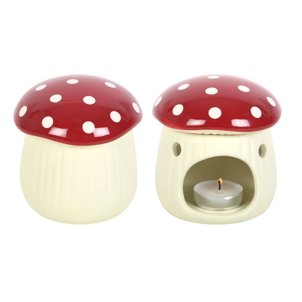 Red Mushroom Shaped Oil Burner