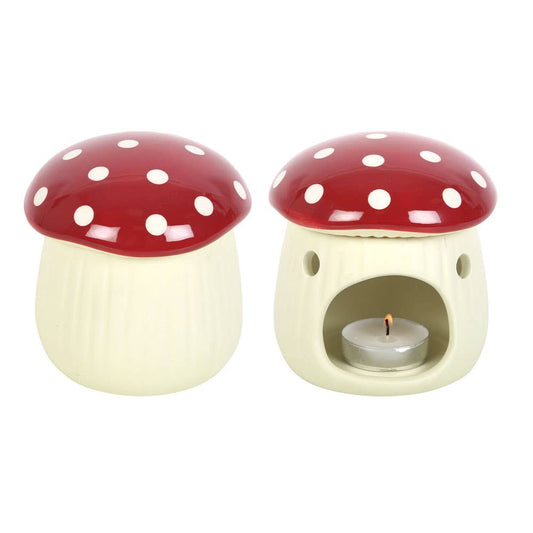 Red Mushroom Shaped Oil Burner
