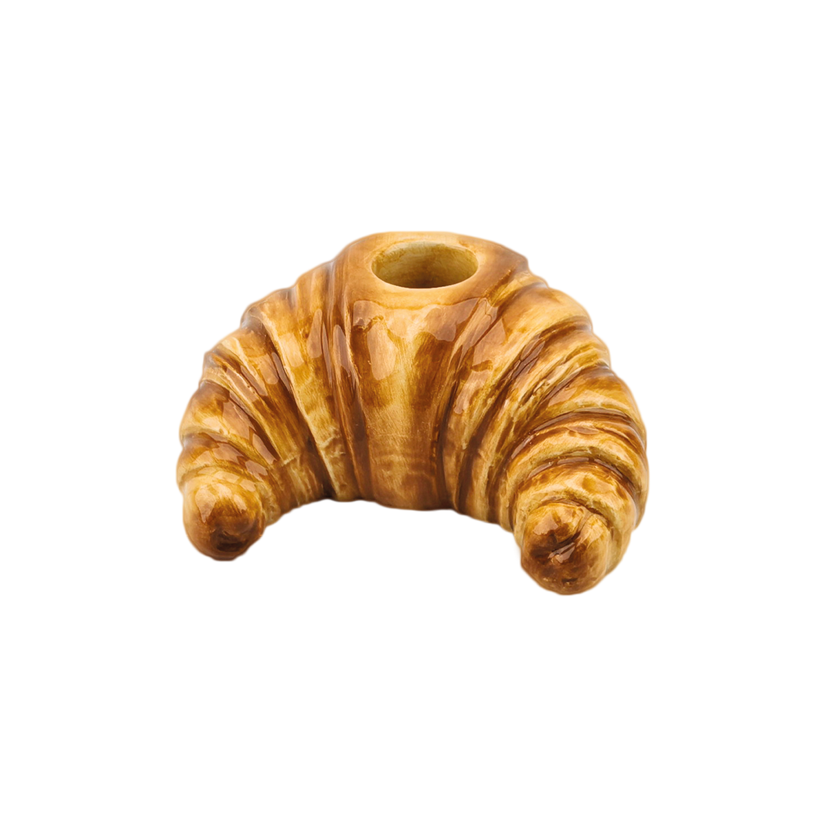 Croissant-shaped candlestick holder