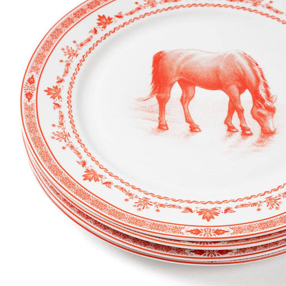 Farm Fresh Dinner Plates | Red and White