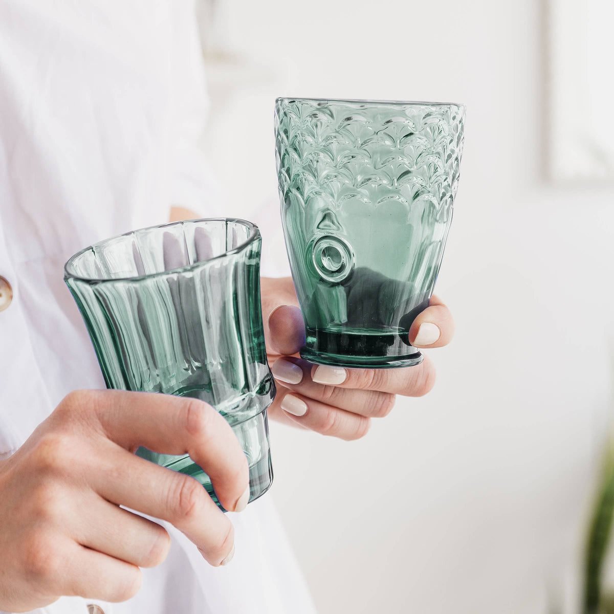 Fish Stacking Drinking Glass | Green