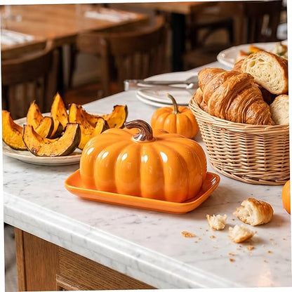 Pumpkin Butter Dish Ceramic
