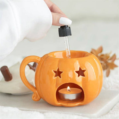 Pumpkin Cream Lidded Autumn Oil Burner and Wax Warmer