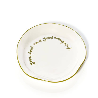 Statement Plate 'good food and good company.'