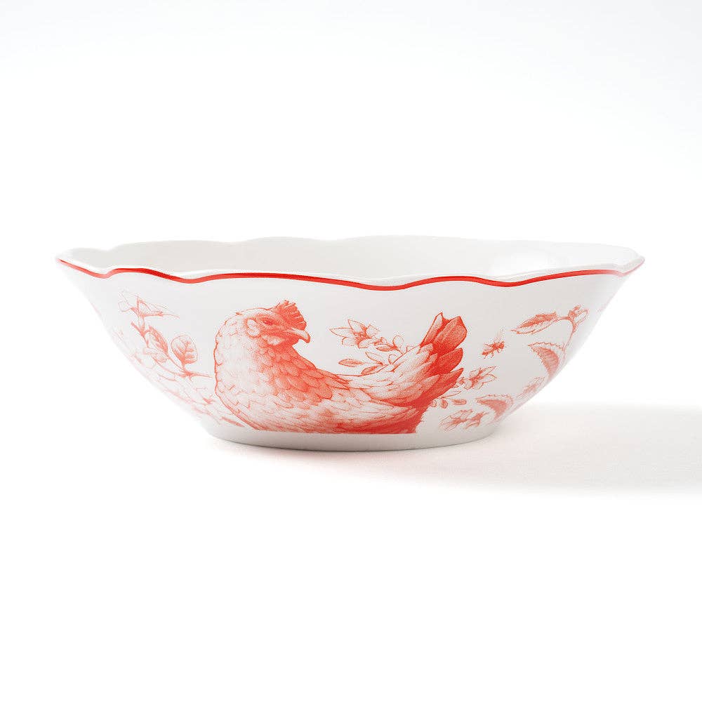 Gertrude Salad Bowls | Red and White