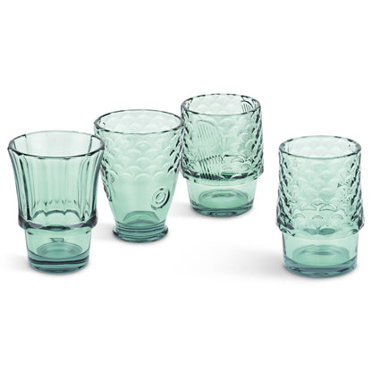 Fish Stacking Drinking Glass | Green