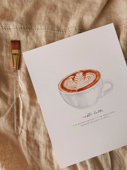Cafe Latte Art Print (8x10)