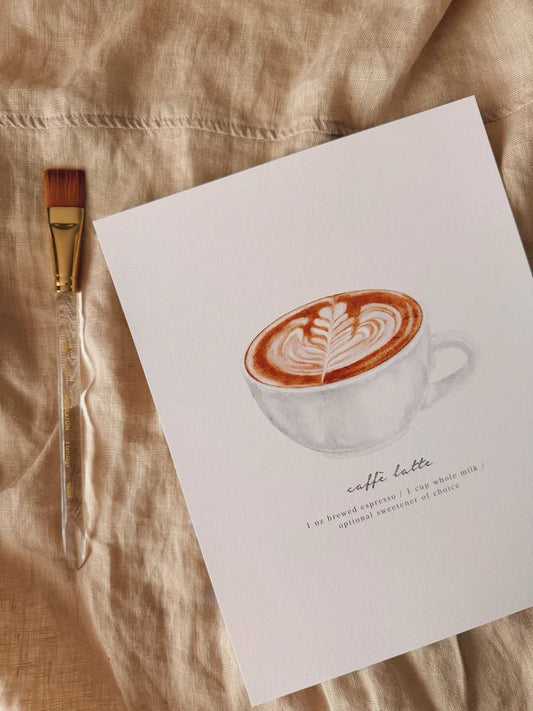 Cafe Latte Art Print (8x10)