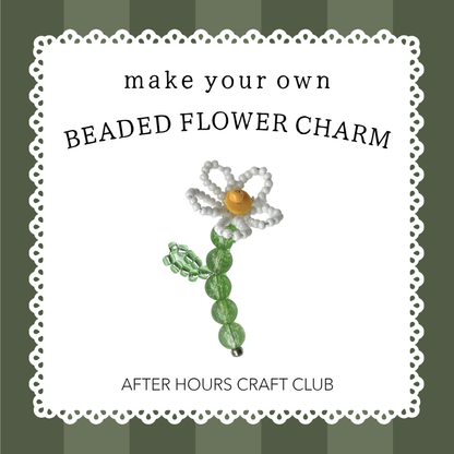 Beaded Flower Charm Craft Kit by After Hours Club