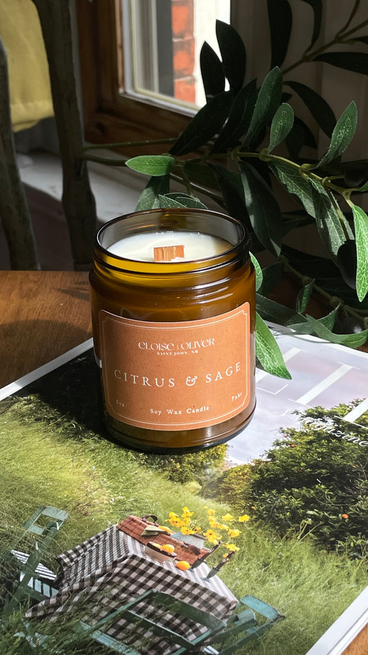 8oz Citrus and Sage Candle