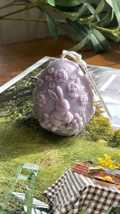 Bunny Meadow Egg Candle