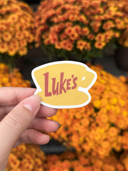Lukes Coffee Vinyl Sticker
