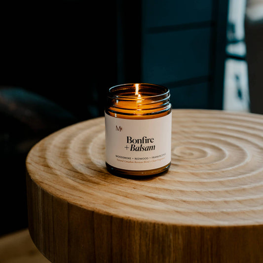 Bonfire + Balsam 9oz Beeswax Candle