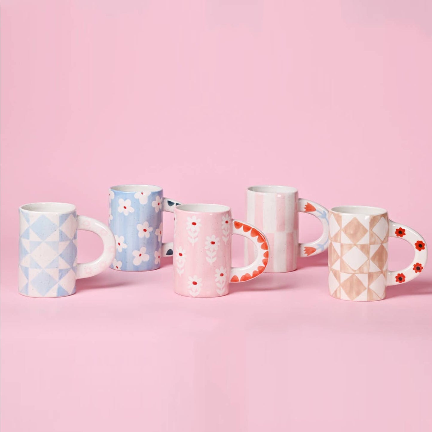 Hand-painted Stripe Coffee Mug