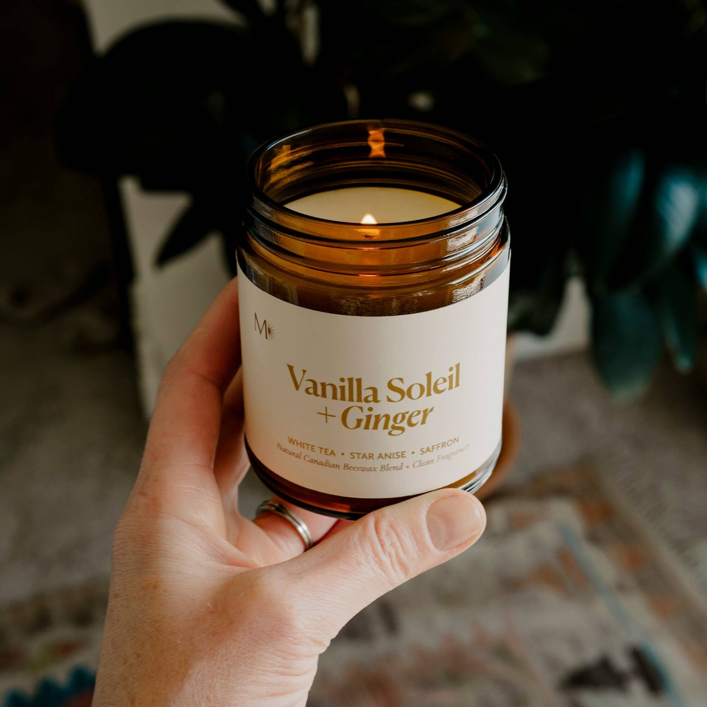 Vanilla Soleil + Ginger 9oz  Beeswax Candle
