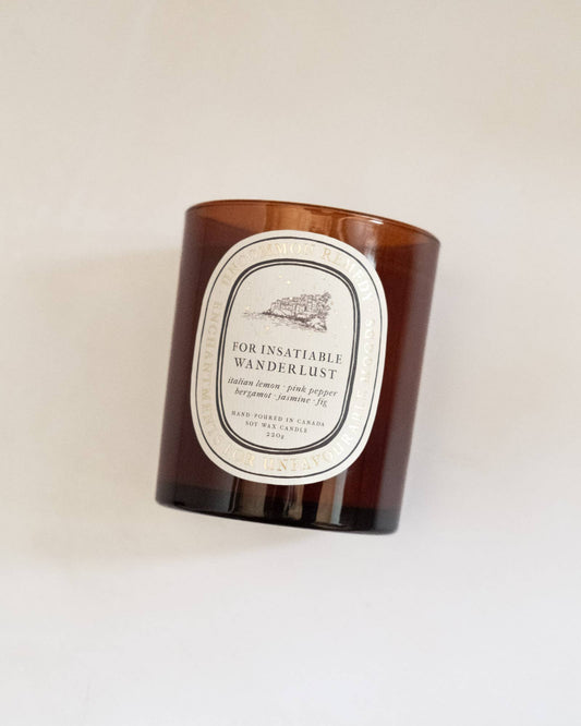 "For Insatiable Wanderlust" 8oz Soy Wax Candle