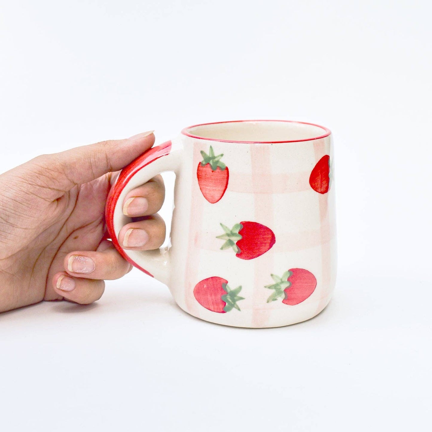 Strawberry Gingham Mug