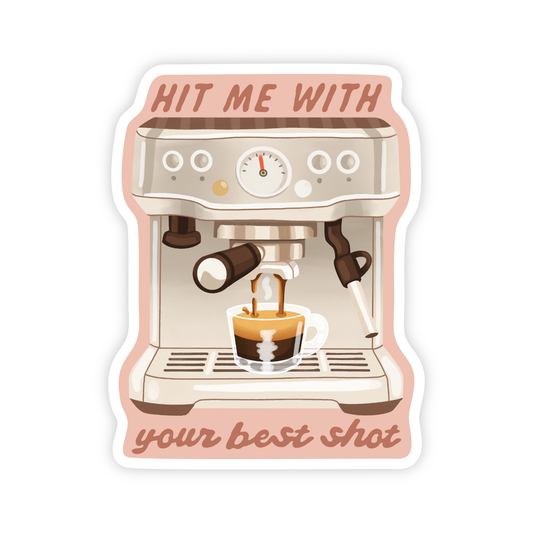 Hit Me With Your Best Shot Vinyl Sticker