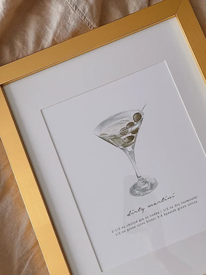 Dirty Martini Art Print (8x10)