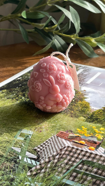Bunny Meadow Egg Candle