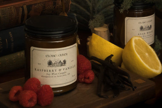 8oz Raspberry and Vanilla Candle