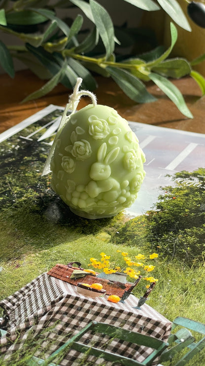 Bunny Meadow Egg Candle