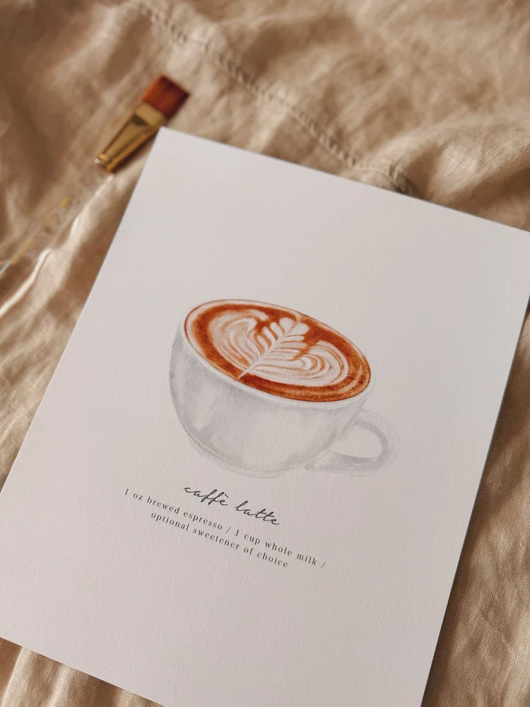 Cafe Latte Art Print (8x10)