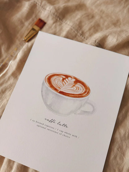 Cafe Latte Art Print (8x10)