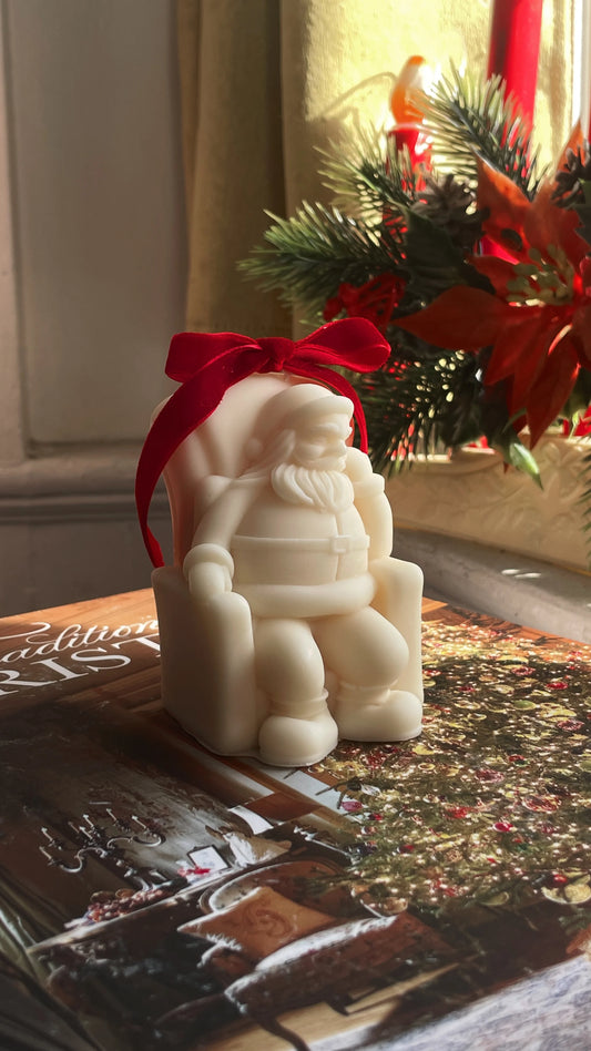 Sleeping Santa Candle