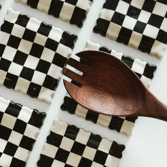 Checkered Ravioli Spoon Rest