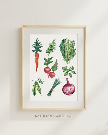 Spring Vegetables Art Print (5x7)