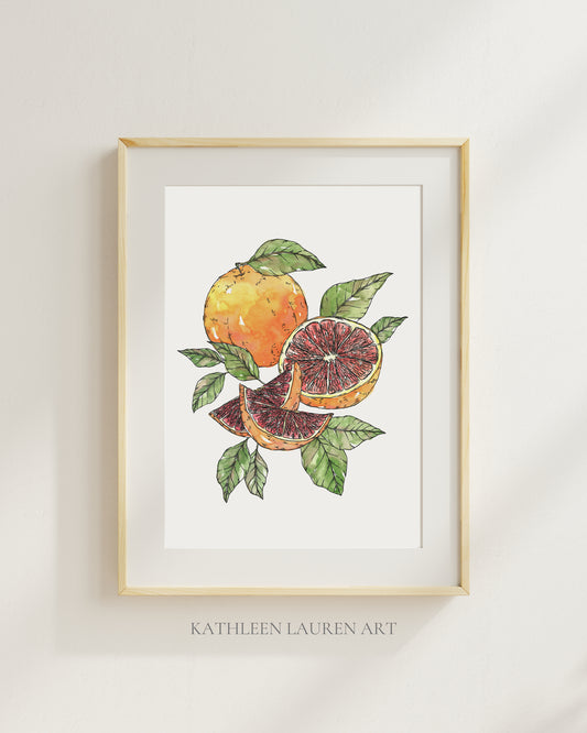 Grapefruit Art Print (5x7)